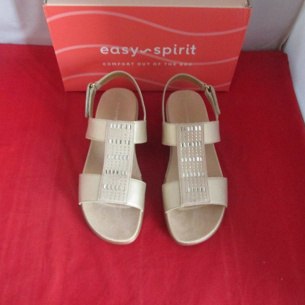 EASY SPIRIT Hazel Open Toe Slingback Casual Sandals $79 US Size 10 - Gold - #949
